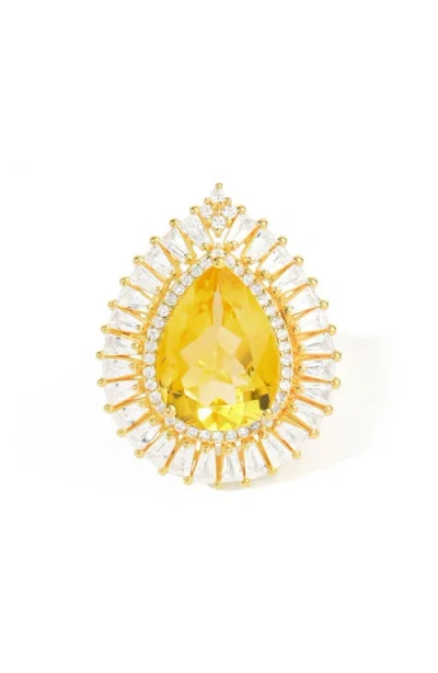 Ys Gems Semiprecious Stone Drop Earrings In Yellow