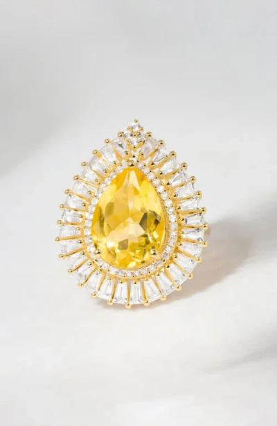 Ys Gems Semiprecious Stone Drop Earrings In Yellow