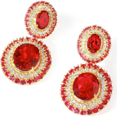 Ys Gems Semiprecious Stone Drop Earrings In Pink