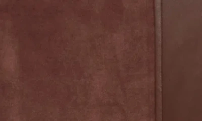 Halogen ® Faux Leather & Faux Suede Pieced Midi Skirt In Blue