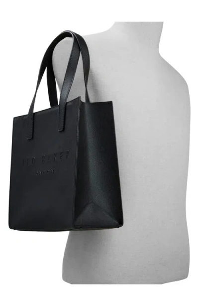 Ted Baker Seacon Croc Embossed Tote In Black