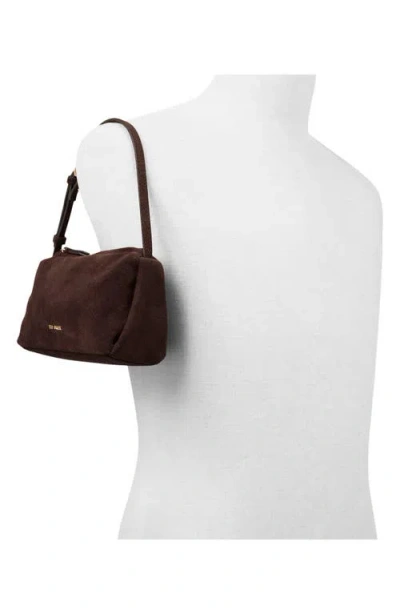 Ted Baker Nicki Suede Shoulder Bag In Brown