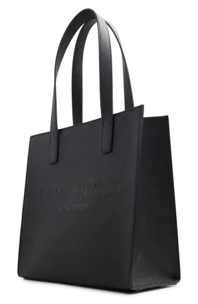 Ted Baker Seacon Croc Embossed Tote In Black