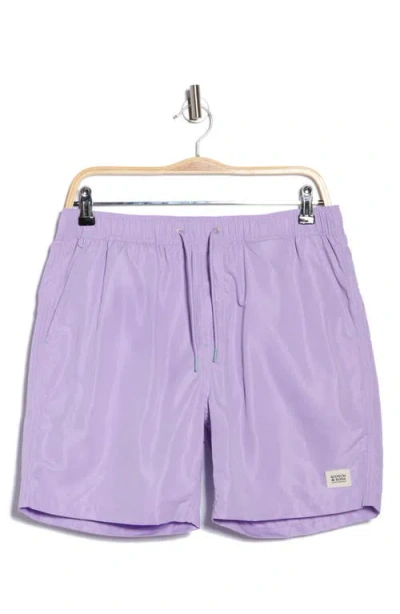 Scotch & Soda Stretch Swim Trunks In Purple