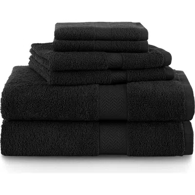 Martex Ringspun 6-piece Towel Set In Black