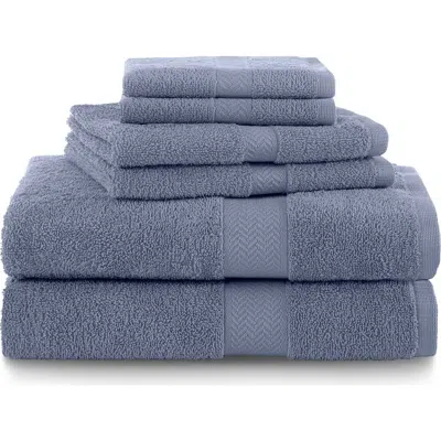 Martex Ringspun 6-piece Towel Set In Blue