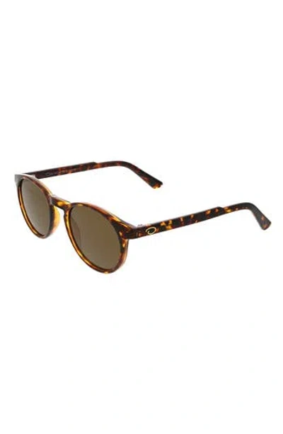 Oscar De La Renta 48mm Round Sunglasses In Brown