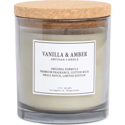 Portofino Candles Vanilla & Amber Artisan Jar Candle In Multi