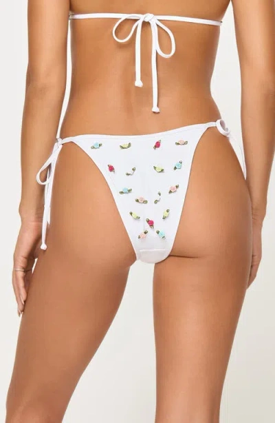 L*space Lspace Levy Bitsy Rosette Bikini Bottoms In White