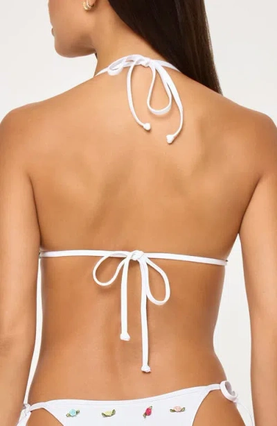 L*space Lspace Rosette Bikini Top In White