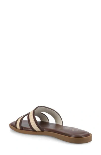 Journee Collection Primah Slide Sandal In Brown