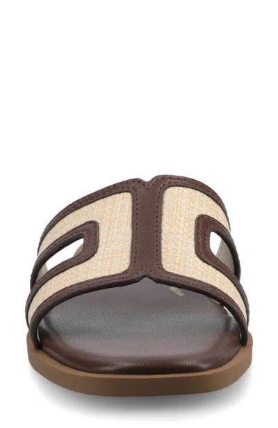 Journee Collection Primah Slide Sandal In Brown