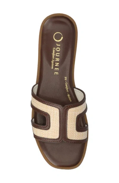 Journee Collection Primah Slide Sandal In Brown
