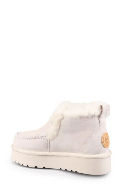 Mykos Suede Genuine Shearling Lined Water Repellent Boot In Sand