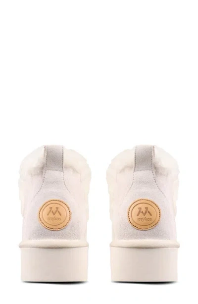 Mykos Suede Genuine Shearling Lined Water Repellent Boot In Sand