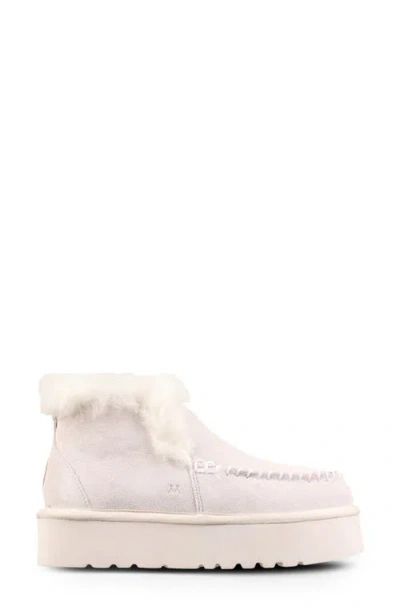 Mykos Suede Genuine Shearling Lined Water Repellent Boot In Sand