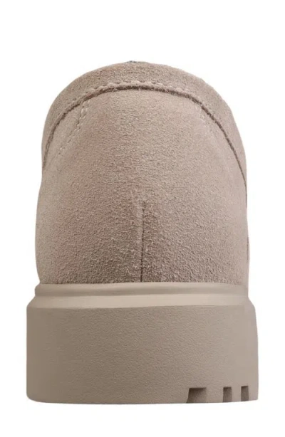 Mykos Suede Penny Loafer In White