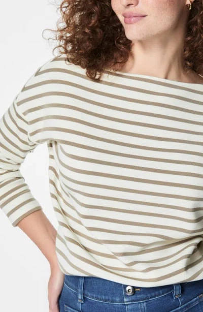 Spanx ® Airessentials Stripe Boatneck Top In Neutral