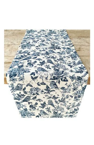 French Home Honeysuckle Table Runner In Blue