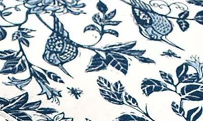 French Home Honeysuckle Botanical Tablecloth In Blue