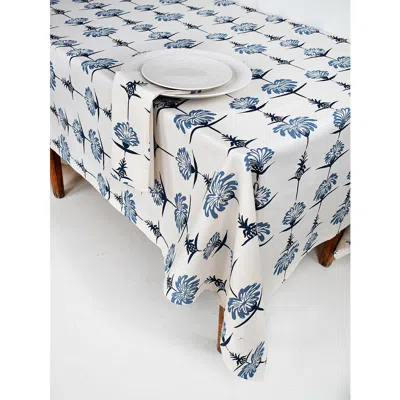 French Home Tropical Garden Tablecloth In Blue