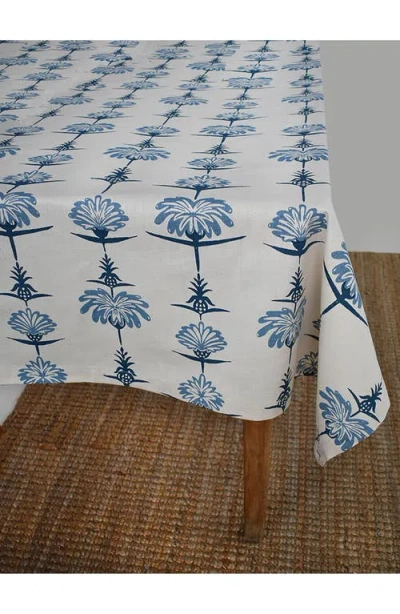 French Home Tropical Garden Tablecloth In Blue