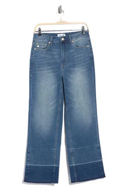 Seven7 High Waist Released Hem Jeans In Blue