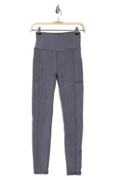 Balance Collection Riley High Waist Pocket Ankle Leggings In Gray