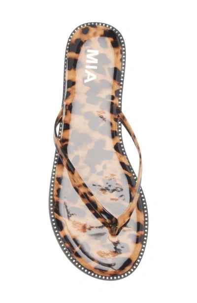 Mia Aster Flip Flop In Animal Print