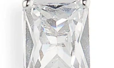 Nadri Cubic Zirconia Linear Earrings In Silver