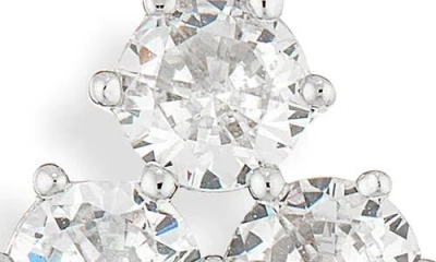 Nadri Serena Cubic Zirconia Trio Stud Earrings In Silver