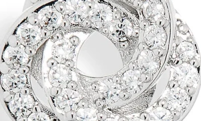 Nadri Jordan Love Knot Stud Earrings In Silver
