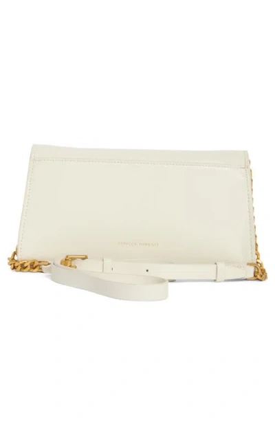 Rebecca Minkoff Curb Link Leather Crossbody Bag In White