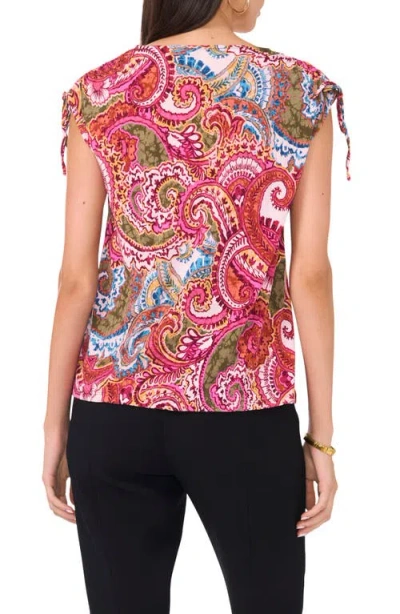 Chaus Paisley Knit Top In Animal Print