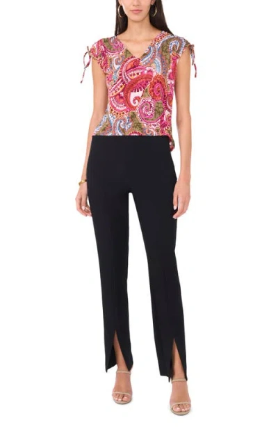 Chaus Paisley Knit Top In Animal Print