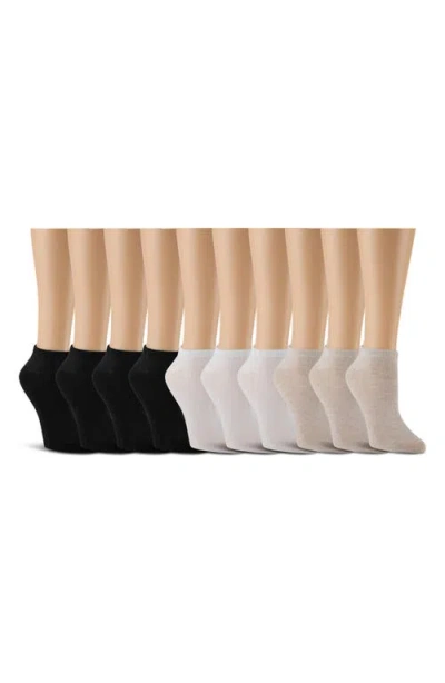 Laundry By Shelli Segal 10-pack Assorted Ankle Socks In Multi