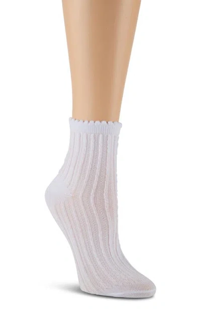 Laundry By Shelli Segal 6-pack Ruffle Scallop Anklet Socks In Multi