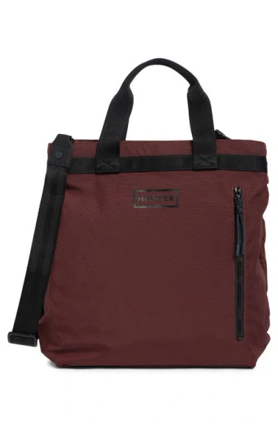 Hunter Hybrid Tote Backpack In Burgundy