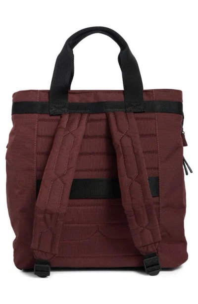 Hunter Hybrid Tote Backpack In Burgundy
