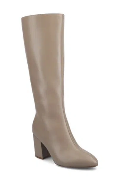 Journee Collection Journee Women's Ameylia Wide Calf Boots In Animal Print