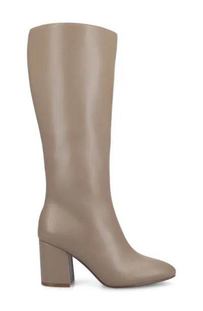 Journee Collection Journee Women's Ameylia Wide Calf Boots In Animal Print