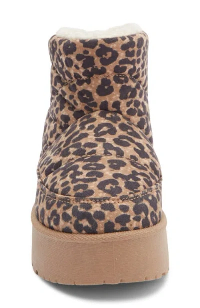 Dolce Vita Dv By  Kids' Paltrow Faux Shearling Lined Platform Boot In Animal Print