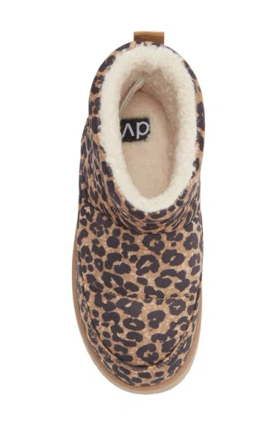 Dolce Vita Dv By  Kids' Paltrow Faux Shearling Lined Platform Boot In Animal Print