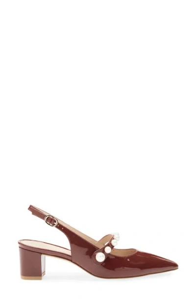 Stuart Weitzman Pia Mary Jane Slingback Pump In Brown