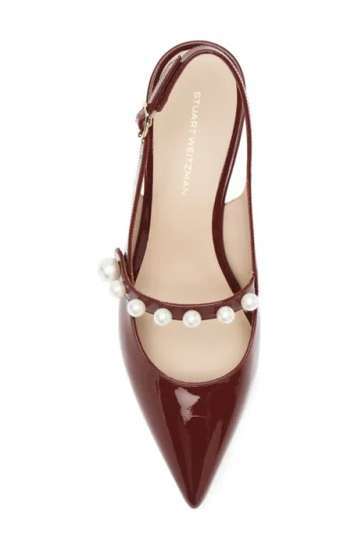 Stuart Weitzman Pia Mary Jane Slingback Pump In Brown