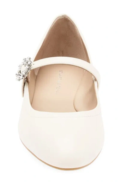 Stuart Weitzman Aura May Jane Flat In White