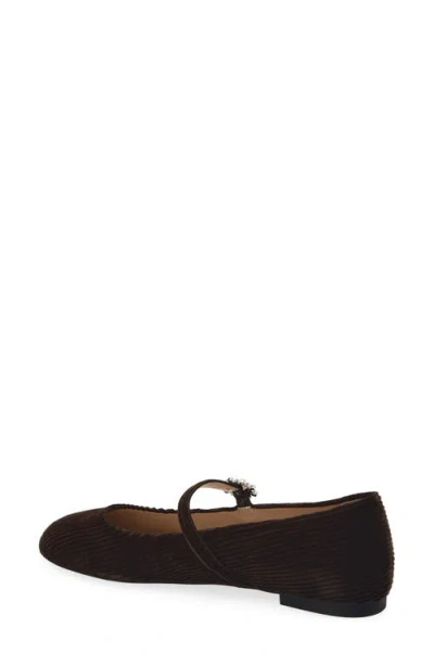 Stuart Weitzman Aura May Jane Flat In Brown