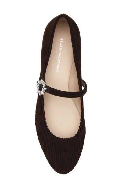 Stuart Weitzman Aura May Jane Flat In Brown