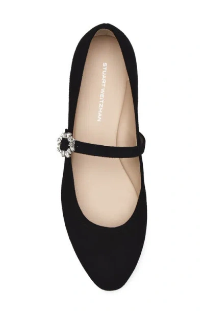 Stuart Weitzman Aura May Jane Flat In Black