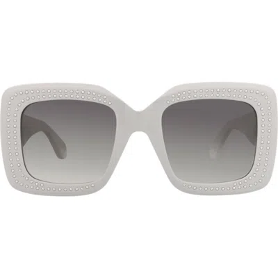 Alaïa 52mm Novelty Square Sunglasses In Gray
